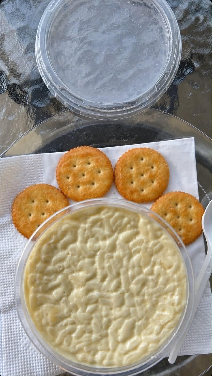 Arroz con leche y galletas